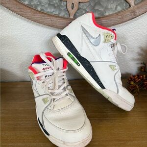 Nike White and Red Athletic Shoes